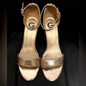 Guess, ankle strap sandals, size 10